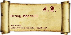 Arany Marcell névjegykártya